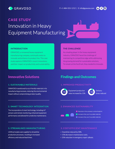 One page case study