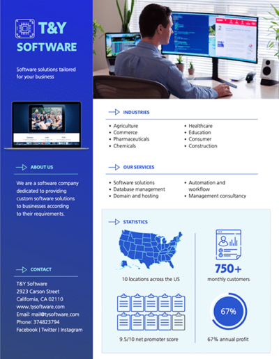 Software company one pager